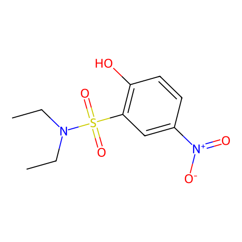 N,N-diethyl-2-hydroxy-5-nitrobenzene-1-sulfonamide structure