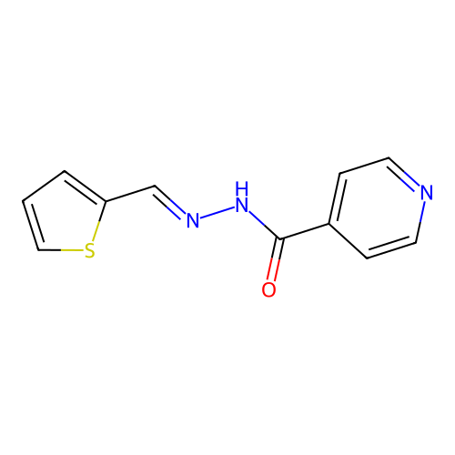 Isonicotinic acid, 2-thenylidenehydrazide structure