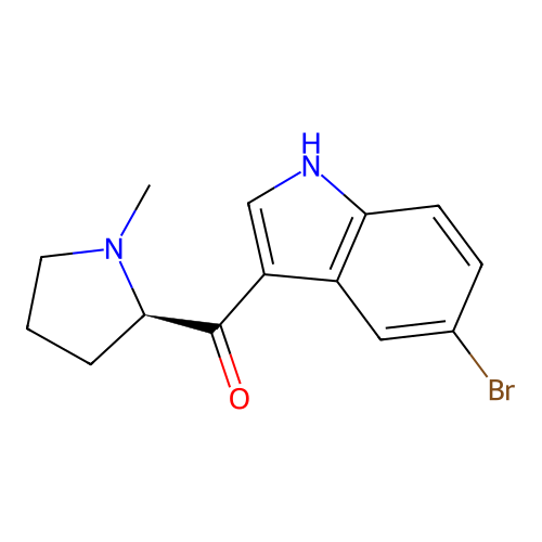 5-Bromo-3-[(2R)-1-methylpyrrolidine-2-carbonyl]-1H-indole structure