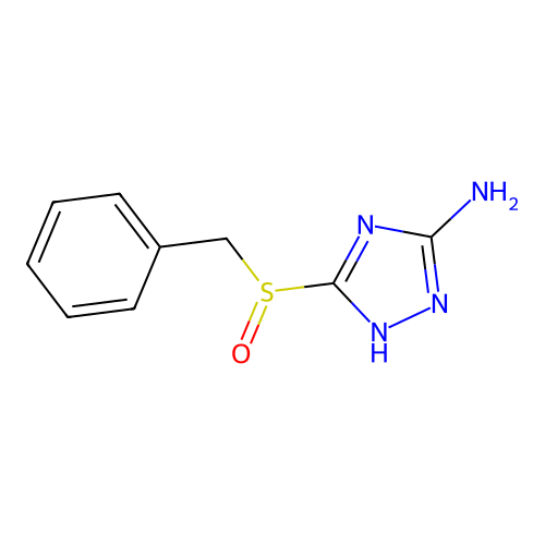 3-(benzylsulfinyl)-1H-1,2,4-triazol-5-amine structure