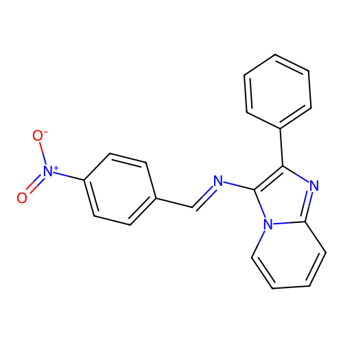 N-[(E)-(4-nitrophenyl)methylidene]-2-phenylimidazo[1,2-a]pyridin-3-amine structure