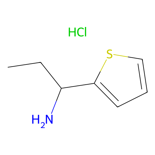 1-(Thiophen-2-yl)propan-1-amine hydrochloride structure