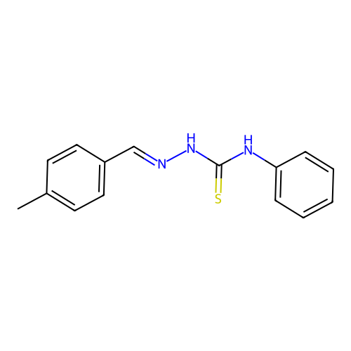 4-Methylbenzaldehyde N-phenylthiosemicarbazone structure