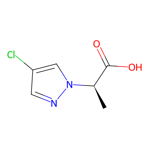 (2R)-2-(4-chloropyrazol-1-yl)propanoic acid structure