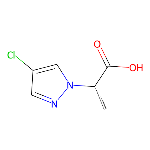 (2S)-2-(4-chloropyrazol-1-yl)propanoic acid structure