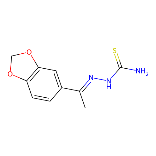[1-(1,3-Benzodioxol-5-yl)ethylideneamino]thiourea structure