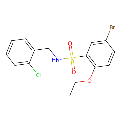 5-bromo-N-[(2-chlorophenyl)methyl]-2-ethoxybenzene-1-sulfonamide structure