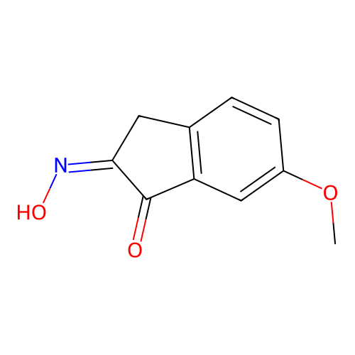 (2Z)-2-hydroxyimino-6-methoxy-3H-inden-1-one structure