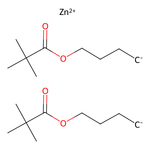 Bis[4-(pivaloyloxy)butyl] zinc structure