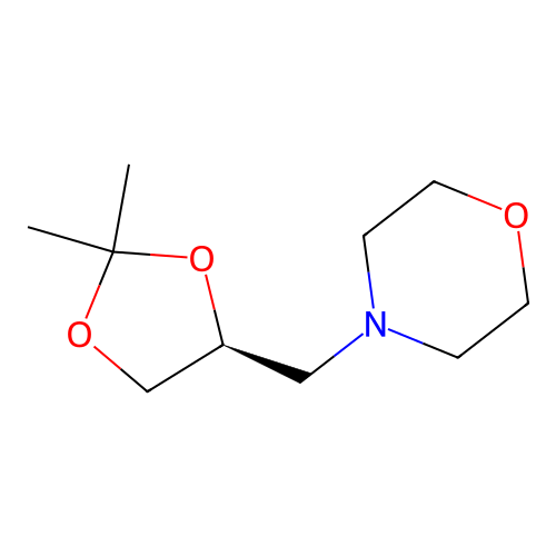 4-[[(4S)-2,2-dimethyl-1,3-dioxolan-4-yl]methyl]morpholine structure
