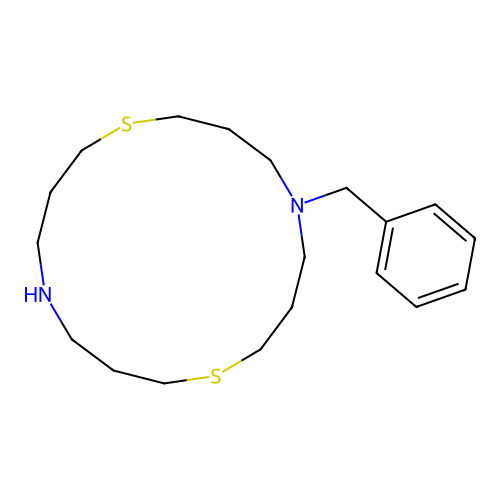 5-Benzyl-1,9-dithia-5,13-diazacyclohexadecane structure