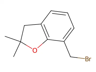 7-(bromomethyl)-2,2-dimethyl-3H-1-benzofuran structure