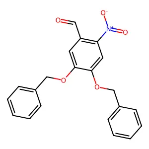 Benzaldehyde, 2-nitro-4,5-bis(phenylmethoxy)- structure