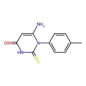 6-Amino-1-(4-methylphenyl)-2-sulfanylidenepyrimidin-4-one structure