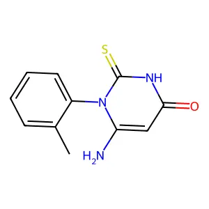 6-amino-1-(2-methylphenyl)-2-thioxo-2,3-dihydro-4(1H)-pyrimidinone structure