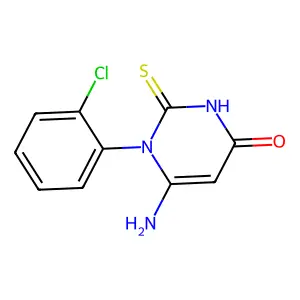 6-Amino-1-(2-chlorophenyl)-2,3-dihydro-2-thioxopyrimidine-4-one structure