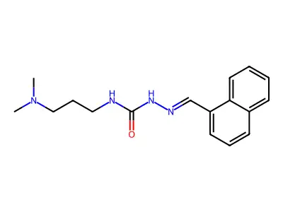 N-(3-(Dimethylamino)propyl)-2-(1-naphthalenylmethylene)hydrazinecarboxamide structure