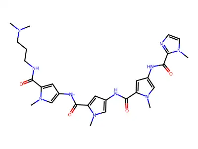 N-(5-((5-((5-((3-(Dimethylamino)propyl)carbamoyl)-1-methyl-1H-pyrrol-3-yl)carbamoyl)-1-methyl-1H-pyrrol-3-yl)carbamoyl)-1-methyl-1H-pyrrol-3-yl)-1-methyl-1H-imidazole-2-carboxamide structure