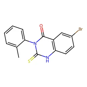 6-Bromo-2,3-dihydro-3-(2-methylphenyl)-2-thioxo-4(1H)-quinazolinone structure