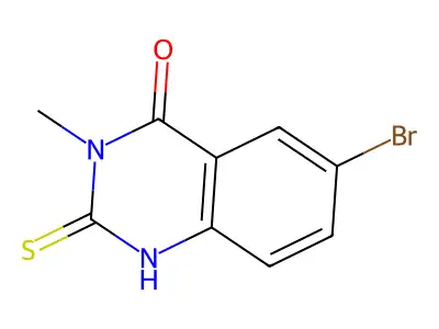 6-Bromo-3-methyl-2-thioxo-2,3-dihydroquinazolin-4(1H)-one structure