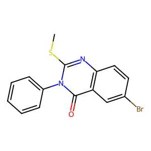 6-Bromo-2-methylsulfanyl-3-phenylquinazolin-4-one structure