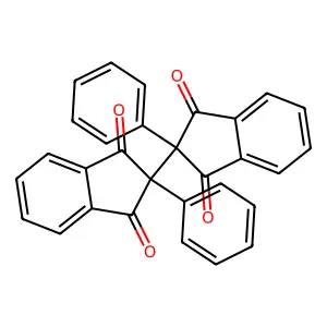 2,2'-Diphenyl-(2,2'-biindan)-1,1',3,3'-tetrone structure