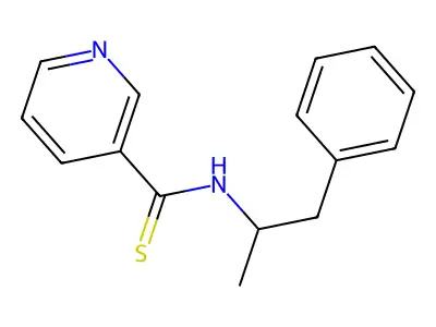 Nicotinamide, N-(alpha-methylphenethyl)thio- structure