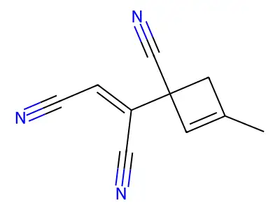 (Z)-2-(1-cyano-3-methylcyclobut-2-en-1-yl)but-2-enedinitrile structure