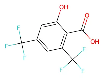 2-Hydroxy-4,6-DI(trifluoromethyl)benzoic acid structure