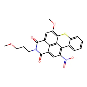 5-Methoxy-2-(3-methoxypropyl)-11-nitro-1H-thioxantheno[2,1,9-def]isoquinoline-1,3(2H)-dione structure