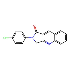2-(4-chlorophenyl)-2,3-dihydro-1H-pyrrolo[3,4-b]quinolin-1-one structure