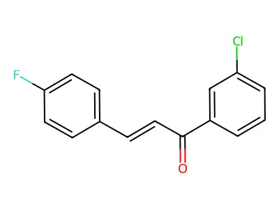2-Propen-1-one, 1-(3-chlorophenyl)-3-(4-fluorophenyl)- structure