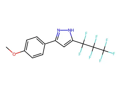 5-(1,1,2,2,3,3,3-heptafluoropropyl)-3-(4-methoxyphenyl)-1H-pyrazole structure