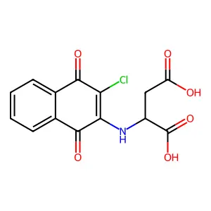 L-Aspartic acid, N-(3-chloro-1,4-dihydro-1,4-dioxo-2-naphthalenyl)- structure