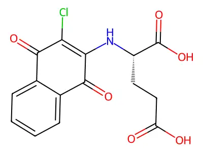 L-Glutamic acid, N-(3-chloro-1,4-dihydro-1,4-dioxo-2-naphthalenyl)- structure