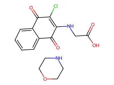 Glycine, N-(3-chloro-1,4-dihydro-1,4-dioxo-2-naphthalenyl)-, compd. with morpholine (1:1) structure