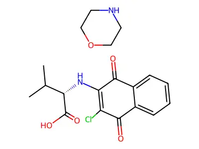 L-Valine, N-(3-chloro-1,4-dihydro-1,4-dioxo-2-naphthalenyl)-, compd. with morpholine (1:1) structure