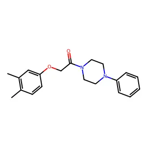 2-(3,4-Dimethylphenoxy)-1-(4-phenylpiperazin-1-yl)ethanone structure