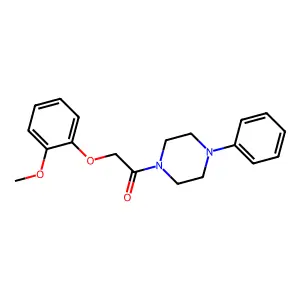 2-(2-Methoxyphenoxy)-1-(4-phenylpiperazin-1-yl)ethanone structure