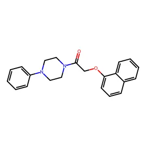 2-Naphthalen-1-yloxy-1-(4-phenylpiperazin-1-yl)ethanone structure