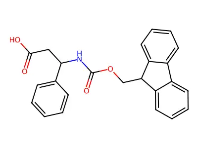3-({[(9H-fluoren-9-yl)methoxy]carbonyl}amino)-3-phenylpropanoic acid structure
