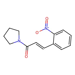 (E)-3-(2-nitrophenyl)-1-pyrrolidin-1-ylprop-2-en-1-one structure