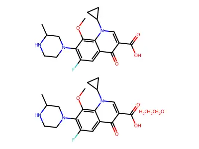 Gatifloxacin sesquihydrate structure