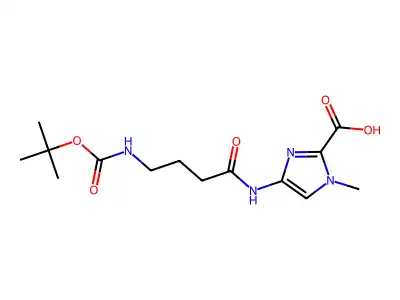 4-(4-tert-butoxycarbonylaminobutyrylamino)-1-methyl-1h-imidazole-2-carboxylic acid structure