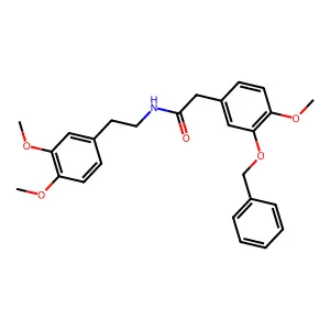 N-[2-(3,4-dimethoxyphenyl)ethyl]-2-(4-methoxy-3-phenylmethoxyphenyl)acetamide structure