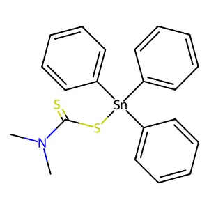 Triphenyltin N,N-dimethyldithiocarbamate structure