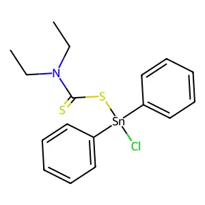 [chloro(diphenyl)stannyl] N,N-diethylcarbamodithioate structure