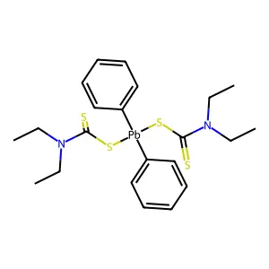 [diethylcarbamothioylsulfanyl(diphenyl)plumbyl] N,N-diethylcarbamodithioate structure