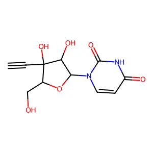 1-(3-C-Ethynylribopentofuranosyl)uracil structure