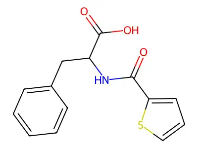 (2S)-3-phenyl-2-[(thiophen-2-yl)formamido]propanoic acid structure